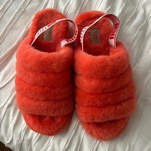 Ugg slippers orange. Size 8